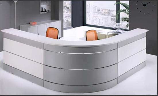 Mostrador mod. ISLA CURVO MADERA.