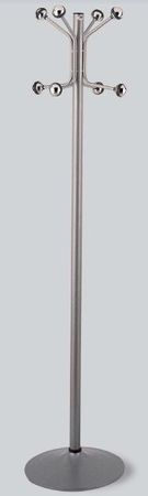 Perchero metálico de pie colgadores rectos.